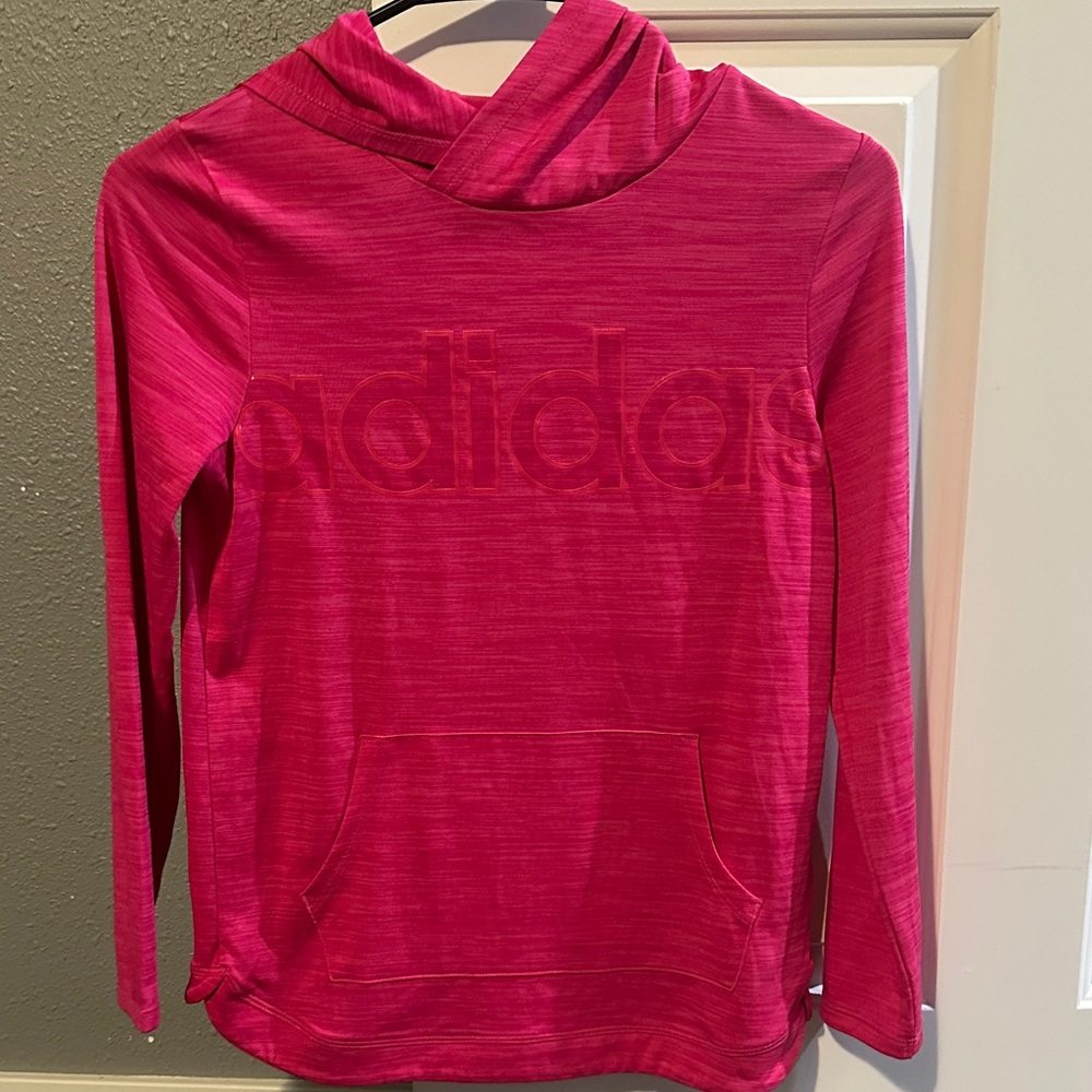 Adidas Fuchsia Hoodie with Front Pocket